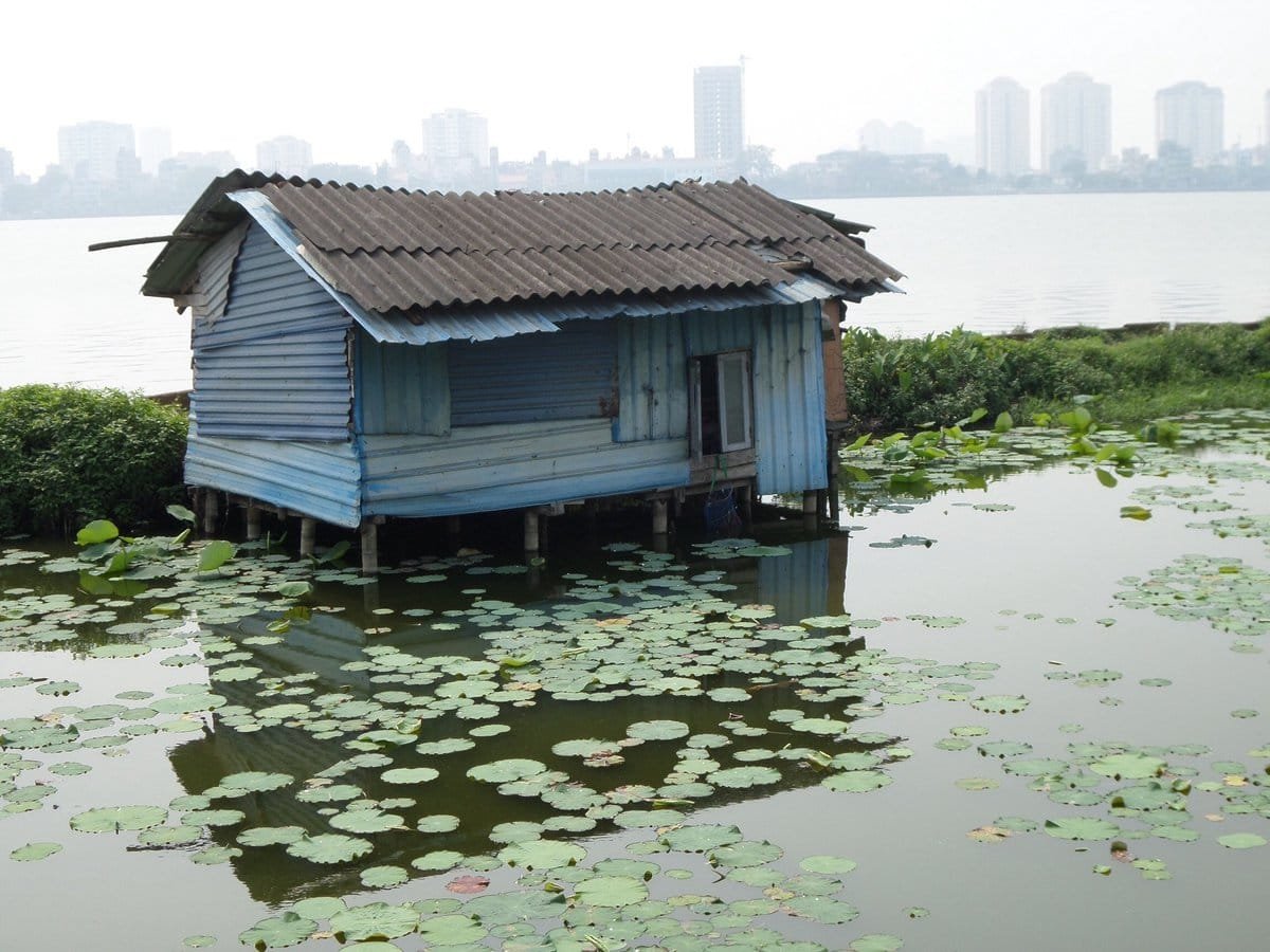 West Lake with the city in the background